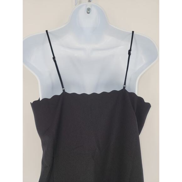 J.Crew Factory Scalloped Black Camisole Top Women’s Size 6 - Picture 4 of 7
